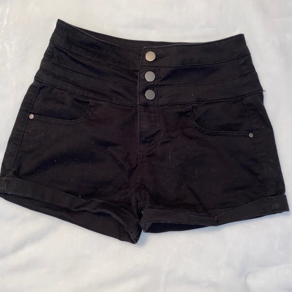Black High Waisted Shorts
